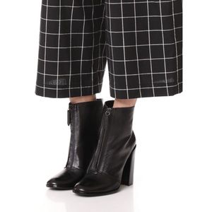 Schutz Black Leather Booties